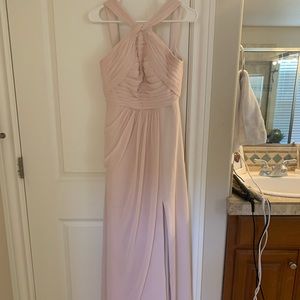 Long light pink bridesmaid dress. Worn once!